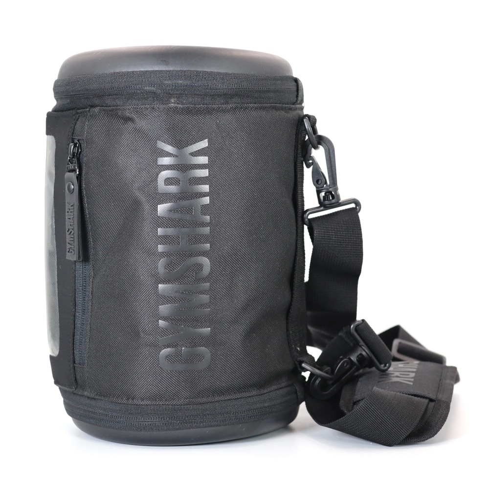 Gymshark Bottle Bag Black Water Bottle Carrier Holder Padded Strap Gym Accessory